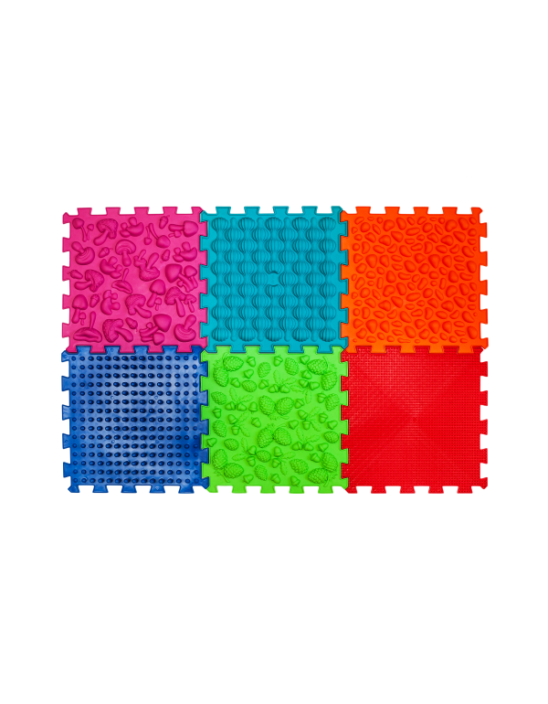 Massage-Orthopädiematte Puzzle „Mix“ 6 Elemente