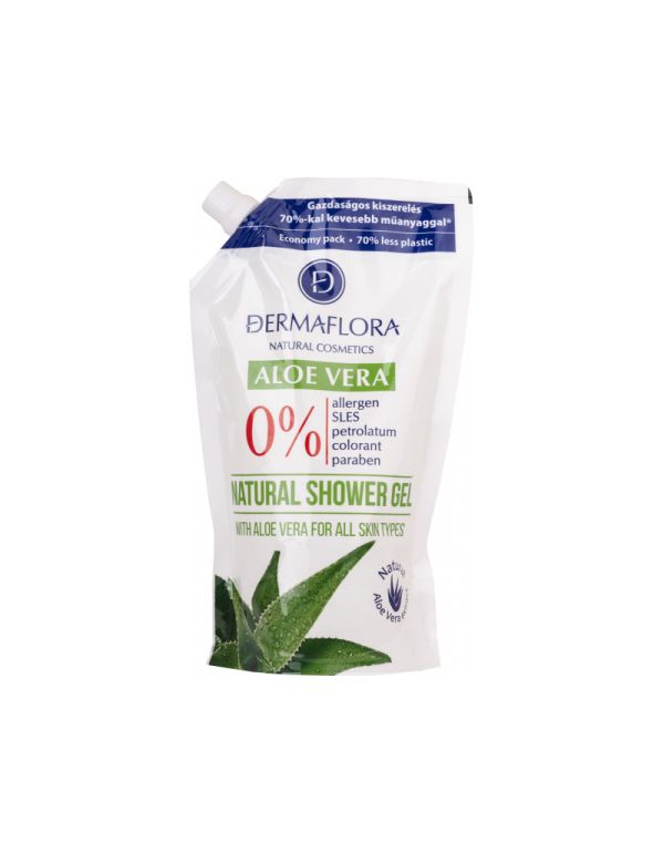 Dermaflora 0% Duschgel 500ml mit Aloe Vera - Nachfüllpackung