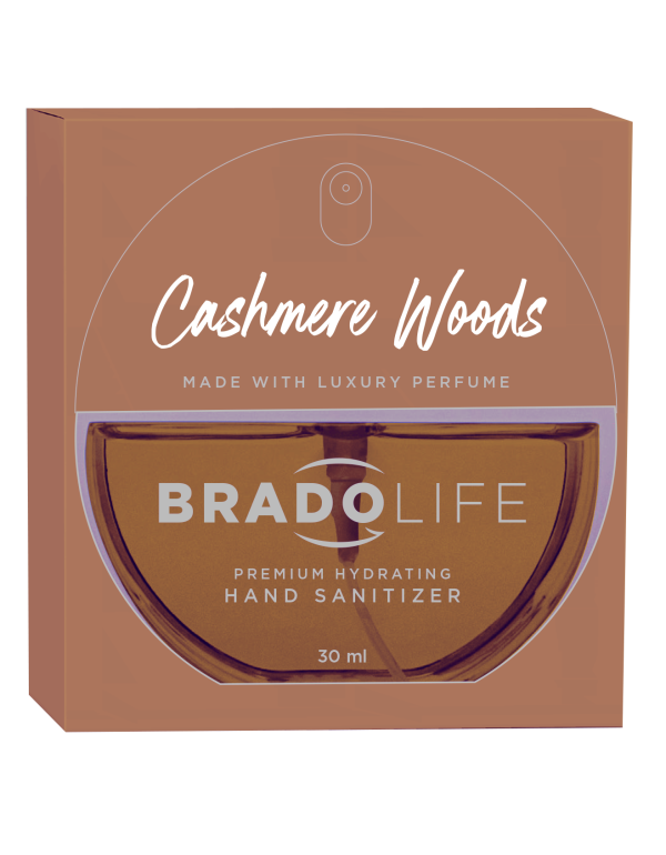Bradolife Premium Feuchtigkeitsspendendes Handdesinfektionsmittel 30 ml Kaschmirholz
