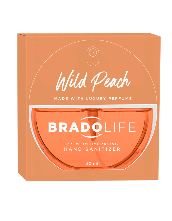 Bradolife Premium Feuchtigkeitsspendendes Handdesinfektionsmittel 30 ml Wildpfirsich