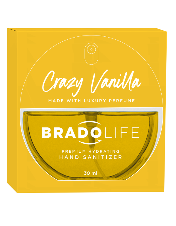 Bradolife Premium Feuchtigkeitsspendendes Handdesinfektionsmittel 30 ml Crazy Vanilla