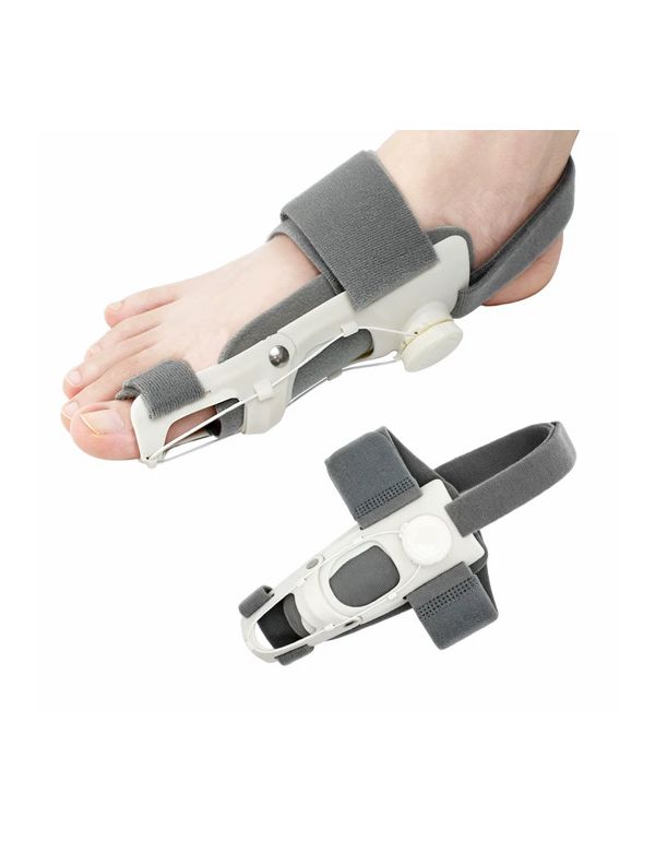 Verstellbare Hallux-valgus-Orthese mit Federmechanismus und Gelpolsterung