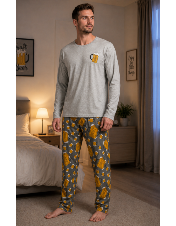 Langärmeliger PIVO-Herrenpyjama