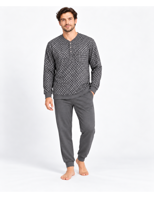 Herrenpyjama mit geometrischem Muster