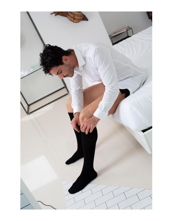 Unisex-Kompressionsstrümpfe mit Silberfaden 18-22 mmHg