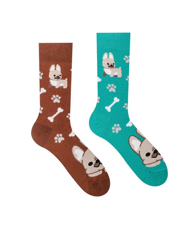 Fröhliche Bulldoggensocken