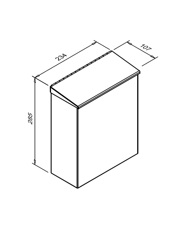 Wandmontierter Hygieneabfallbehälter 7 l, matt, Edelstahl