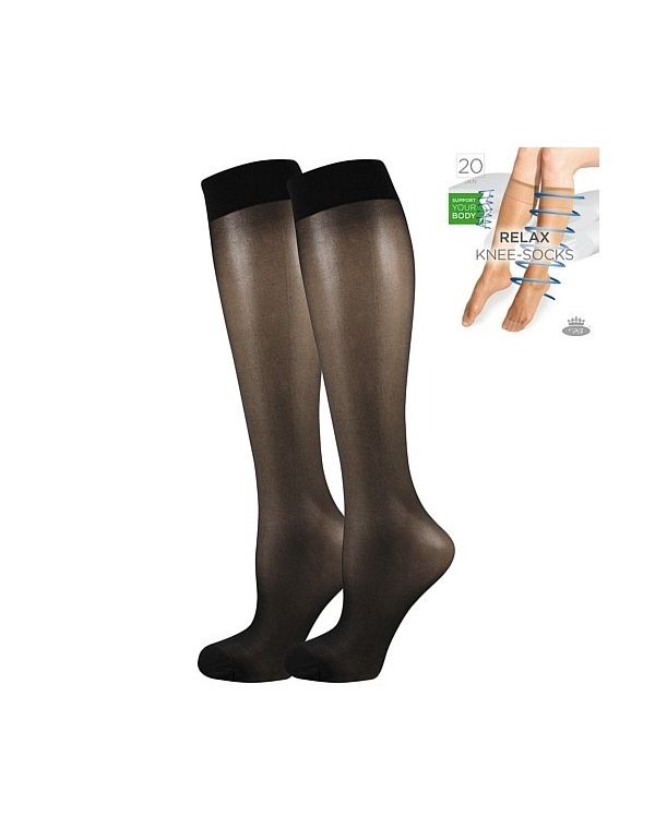 Damen-Nylon-Kniestrümpfe RELAX Kniestrümpfe 20 DEN
