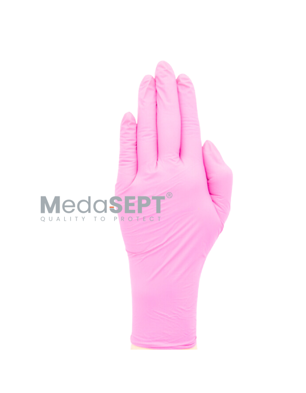 medaSEPT® Nitrilhandschuhe, bevorzugt rosa, rosa Handschuhe